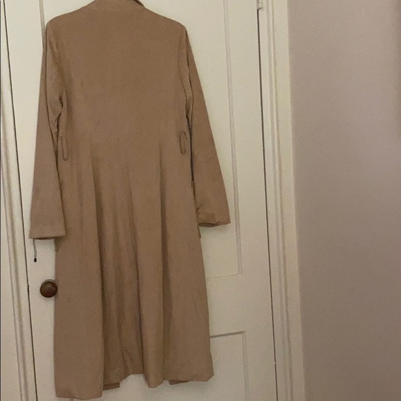 NWOT Badgley Mischka long camel coat size: L - Picture 10 of 12